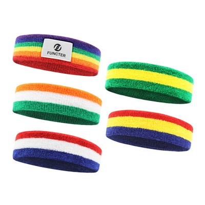 Breathable Running Headband Terry Cloth Headband